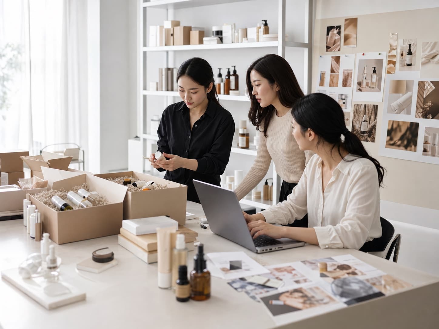 Korean K-beauty campaign kits prepared for US creators